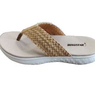 Tongs pour femmes, avec sangles tressées, semelle extérieure en EVA, confort parfait