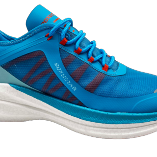 Running sports shoe with mesh upper ,etpu outsole