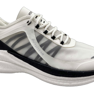 Running sports shoe with mesh upper ,etpu outsole