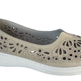 Women's shoes for seniors with action leather upper and pu outsole
