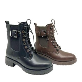 New Fashion Women Ankle Botas Round British Style Thick Heeled Ankle boots winter new round toe chunky heel leather boots