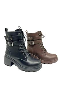 Fashion Women Ankle Botas Round British Style Thick Heeled Ankle boots winter new round toe chunky heel leather boots