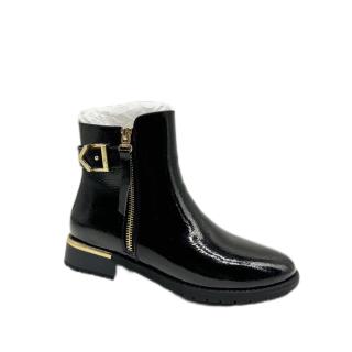 Autumn and Winter plus size Leather Martins Boots Women's fleece-lined Warm Soft Bottom Small Short Boots Retro Inner