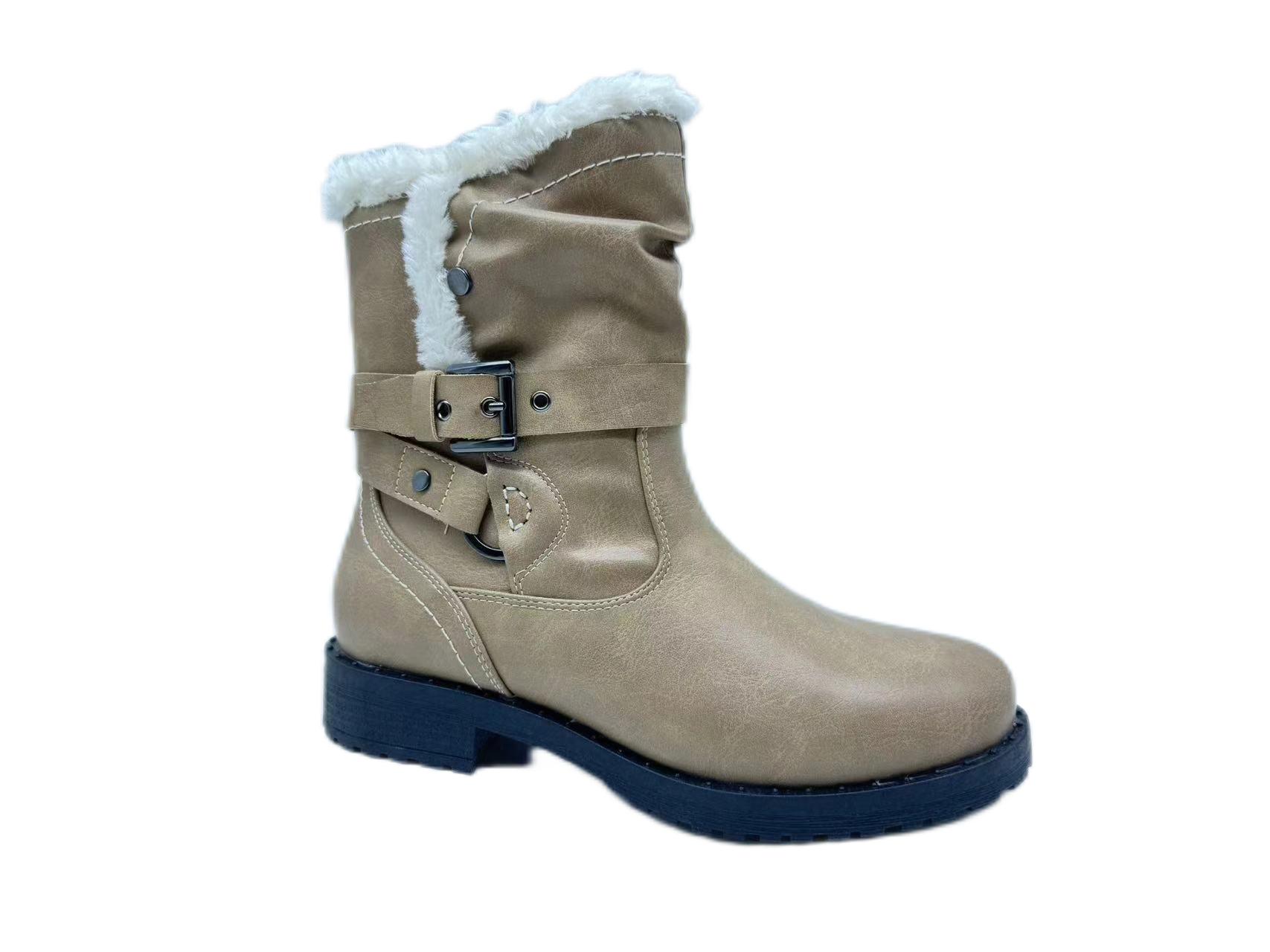 Winter pretty sexy ankle boots mid-calf side zip warm anti-ski boots for women