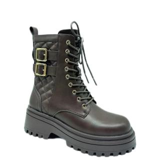 Women's ankle leather boots Flat casual comfortable fashion leather boots Autumn and winter boots