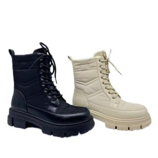 Wholesale custom women boot western round toe flat heel ankle ladies autumn winter chelsea boots