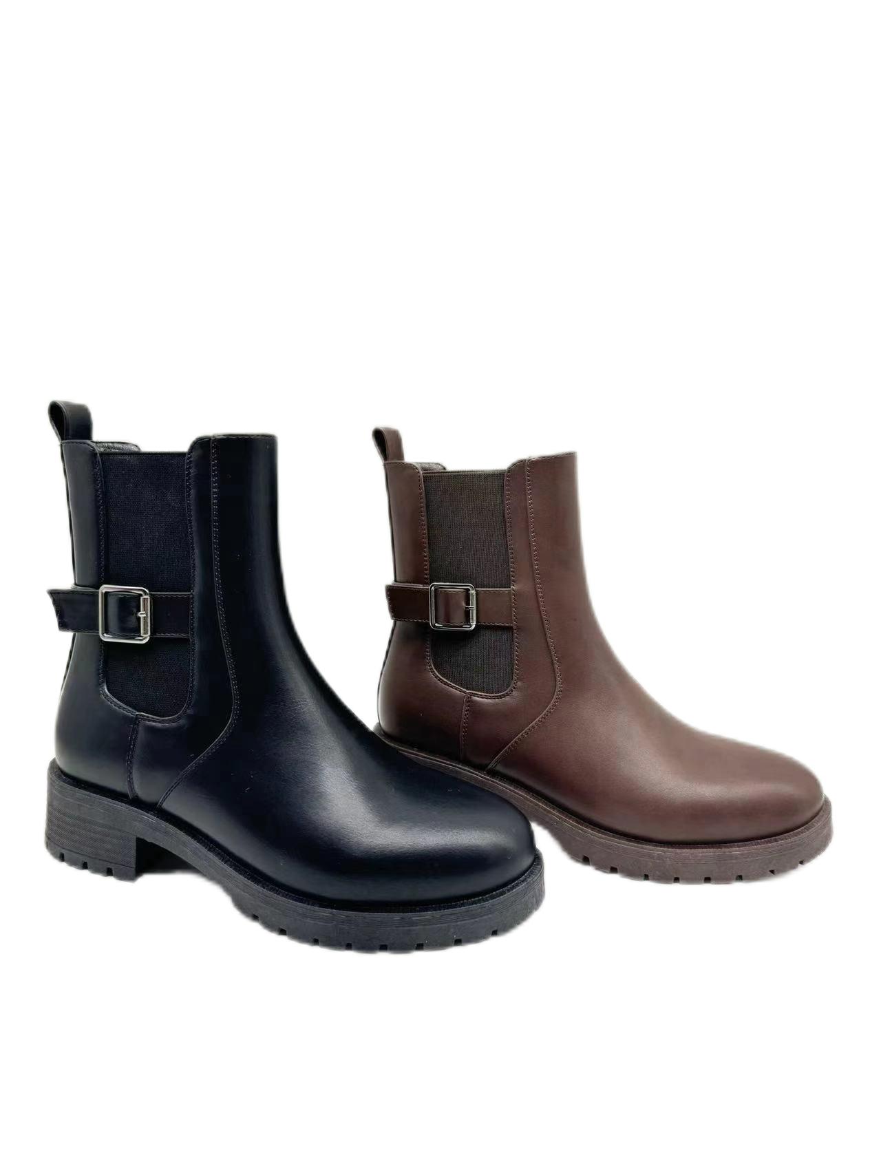 Customized Short Ankle Pu Leather Anti-slip Daily Wear Women Boots 2023