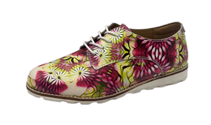 New arrivals floral woman flat shoes sneakers fashionable leather shoe woman