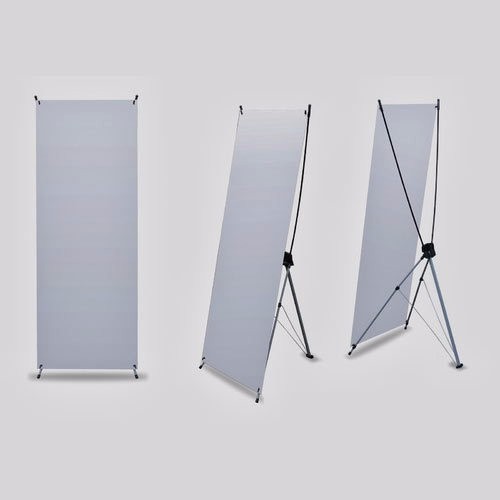 X Banner Stand 24 X 63, Stretch Placard Socle, Flex Poster Stands