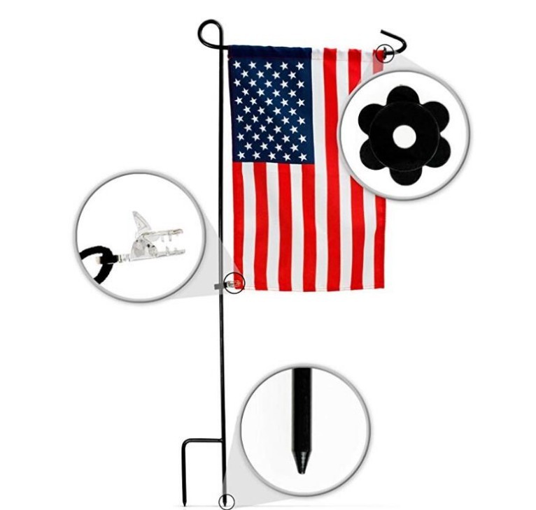 A bandeira feita sob encomenda do jardim sublimated bandeiras do jardim com grampo e rolha anti-vento