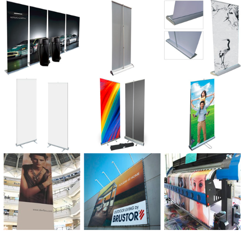 Supersmooth PET grey back ideal for Retractable banner stands