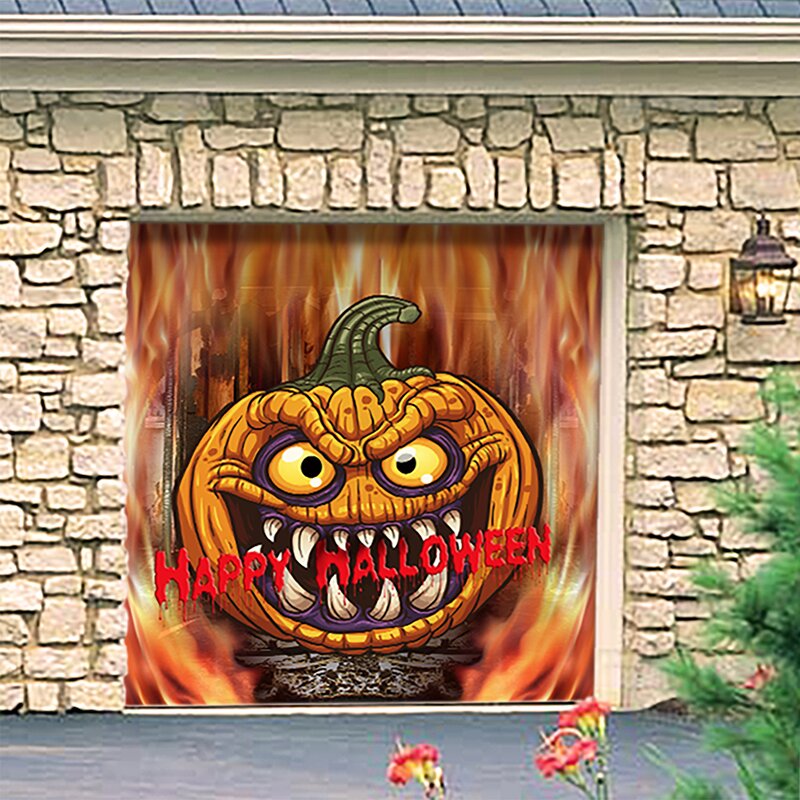 2021 Halloween Decoration Banner Garage Door Mural