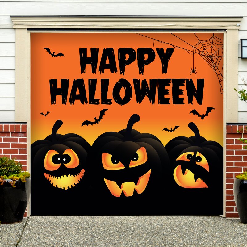 2021 Halloween Decoration Banner Garage Door Mural