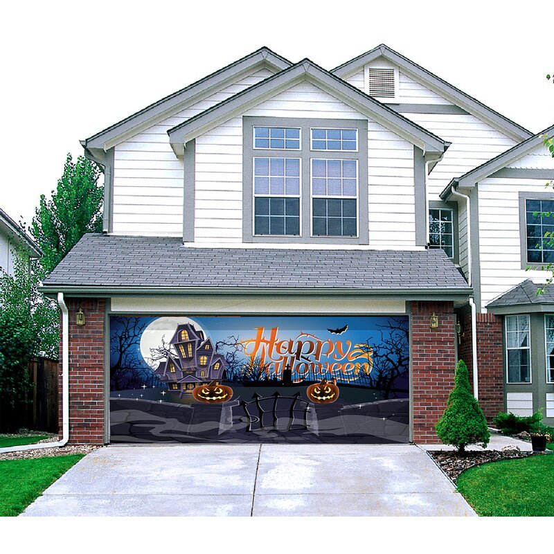 Supply 2021 Halloween Decoration Banner Garage Door Mural Wholesale ...