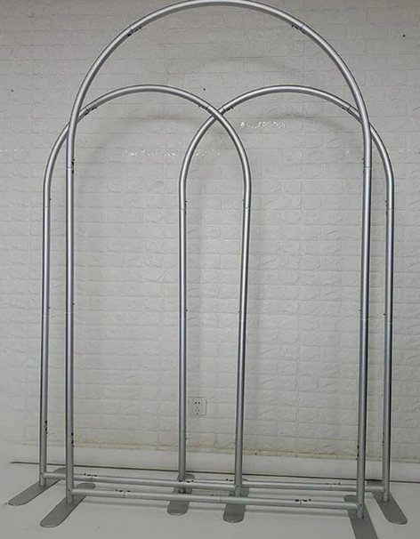 حزب موضوع الألومنيوم الإطار لوازم الزفاف قوس خلفية لحفلات الزفاف