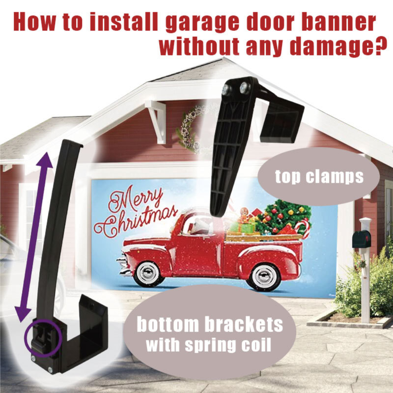 Clamps Only for Holiday Decoration Garage Door Banner 4pcs in a Set