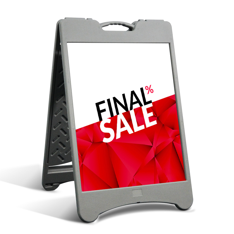 플라스틱 포장 보드 사인 스탠드