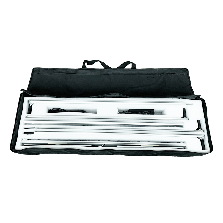 Boîte à lumière LED à double cadre en aluminium au sol