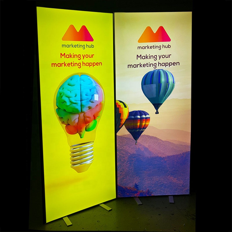 Supply Double sided Floor standing aluminum seg frame led light box