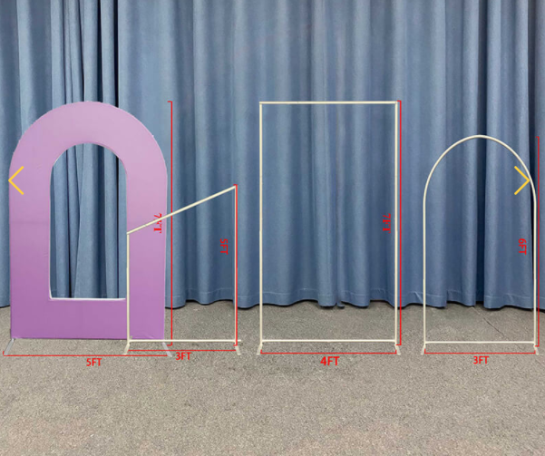 طقم حائط خلفية كيارا 4 قطع بإطارات مقوسة مع مجموعة أغطية