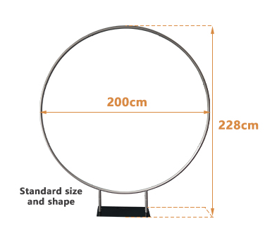6.5피트 원형 알루미늄 웨딩 아치 사진 부스 배경 스탠드