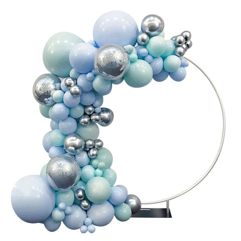 6.5 フィート ラウンド アルミニウム ウェディング アーチ フォト ブース 背景スタンド