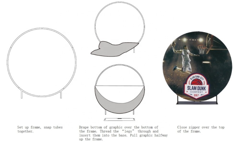 7피트(213cm) 원형 원형 웨딩 풍선 아치 금속 풍선 스탠드 흰색 배경 커버 파티 베이스 사진 벽 장식 장식