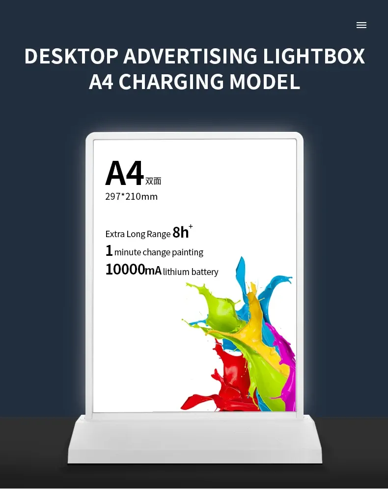 Rechargeable Tabletop Lightbox