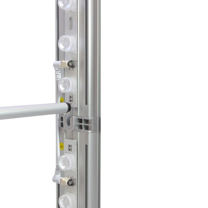 Boîte à lumière LED à double cadre en aluminium au sol