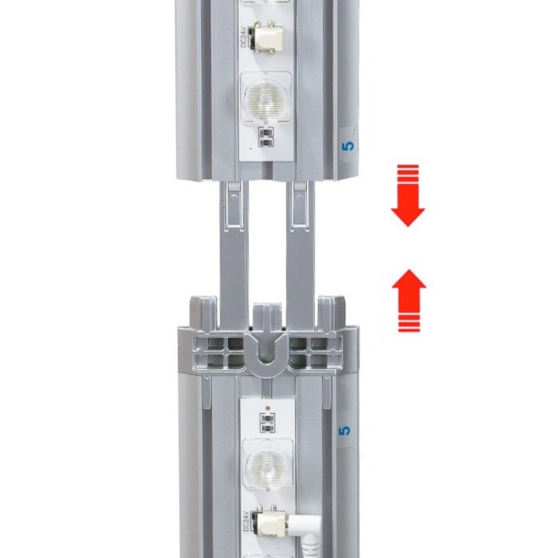 Boîte à lumière LED à double cadre en aluminium au sol