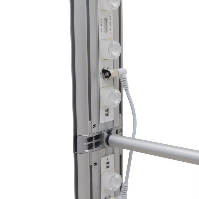 Boîte à lumière LED à double cadre en aluminium au sol