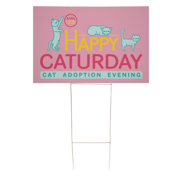 Coroplast Panel for outdoor sign and H stake