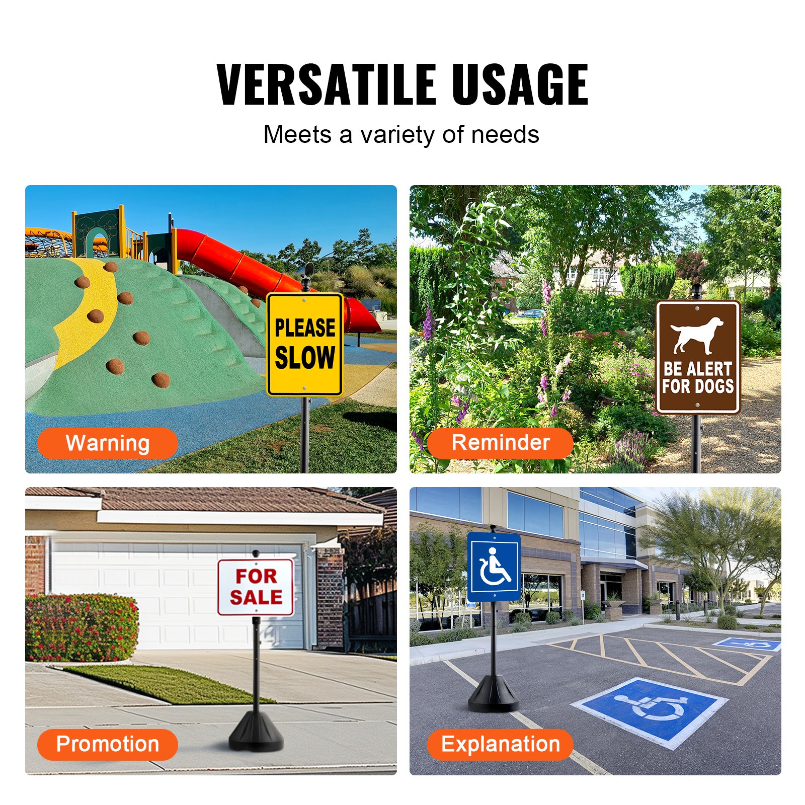 Taper Shape Water Base Traffic Sign Stand