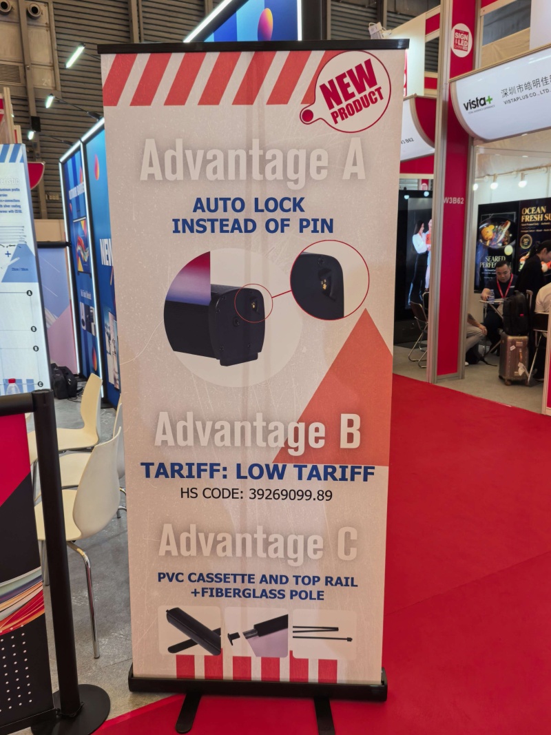 Plastic Cassette retractable banner stand