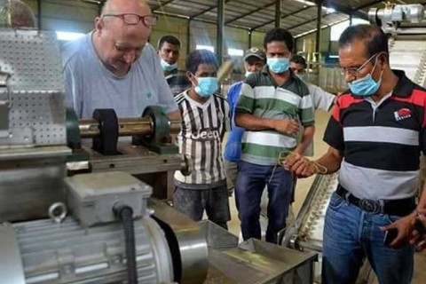 Debugging Machine in East Timor customer's Factory
