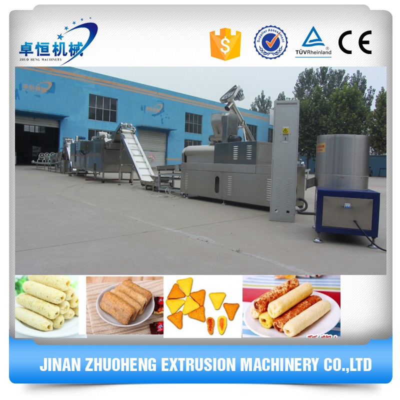 Puffed snacks extruder machine