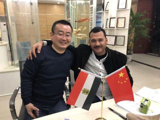 Egyptian customers came to our company to see the 3 t per hour floating fish feed processing line