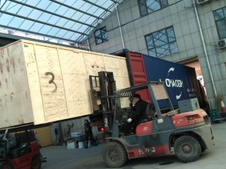 Our company loading puffed snacks production line to Malawi