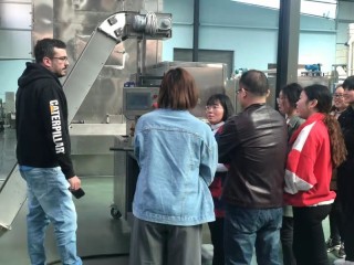 Customer From Brazil to check Our puffed snacks food processing line in May 2019