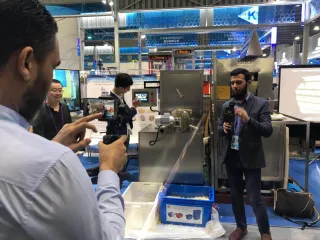 Congratulation!!! our macaroni machine was interviewed by foreign media