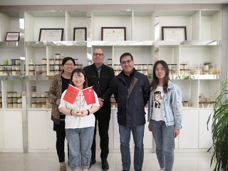 Morocco Customer came our factory for machine to make core filling snacks and corn flakes