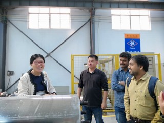 India customer came for 250 kg/h Puff Snack food production line