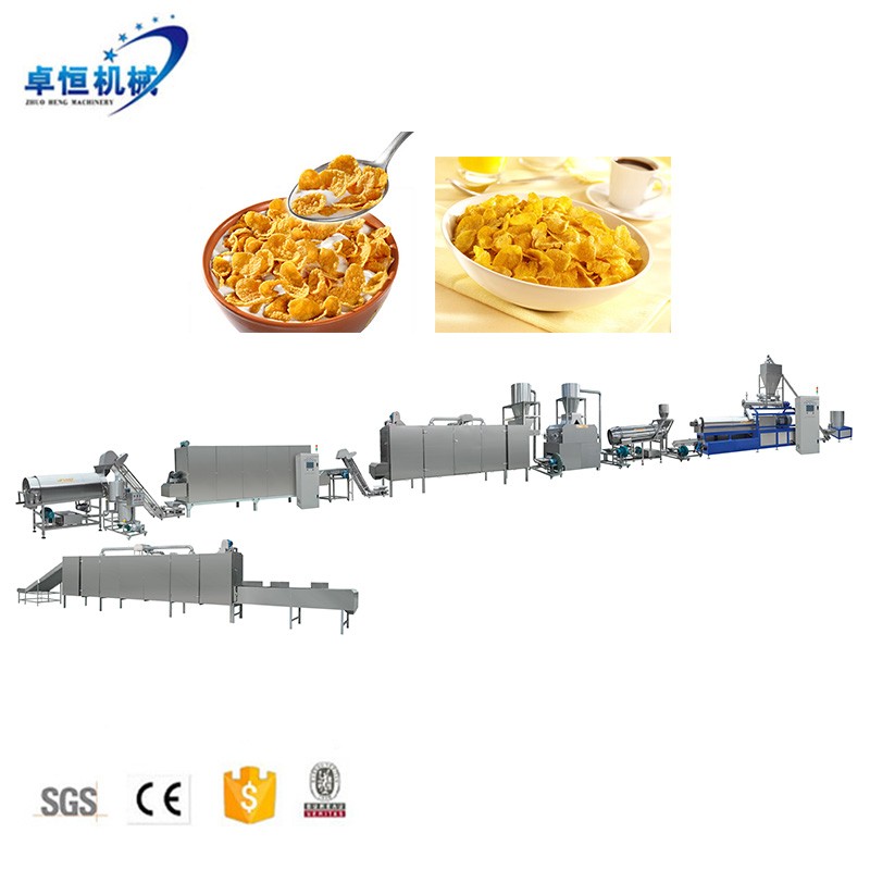 Breakfast Cereal Corn Flakes Processing Equipment Making Extruder Factory