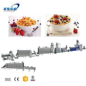 Automatic breakfast cereal corn flakes production machine line