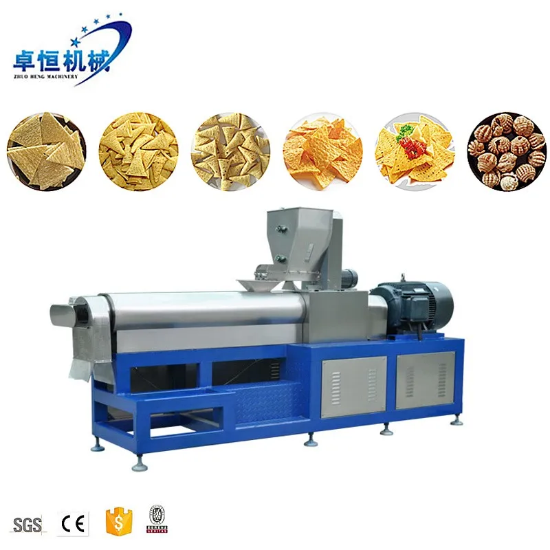 chips de cornetas fazendo cornetas de máquinas de produção de equipamentos lanche