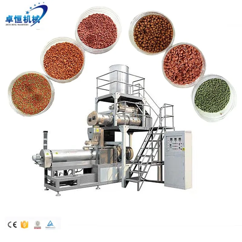 Duplo parafuso Pet Fish Feed Cat Dog Food Fazendo Produção Vegetal da máquina