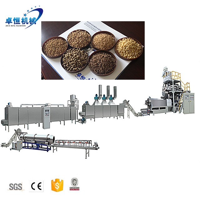 Fish feed pellet extruder animal food making machine production equipment