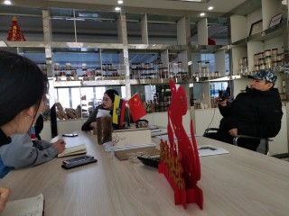 Ecuadorian customer visit our factory for 200kg/h shrimp feed machine line at 10th Jan 2020