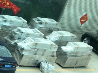 Altı set kızarmış gıda ekstrüderi için demostik sipariş