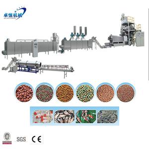 Large Capacity Twin Screw Extruder Floating Fish Feed Pellet Machine